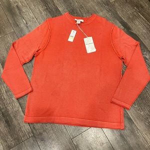 Tommy Bahama Men South Shore Flip Crew Long Sleeve Color Ponciana L/Sleeve S/M